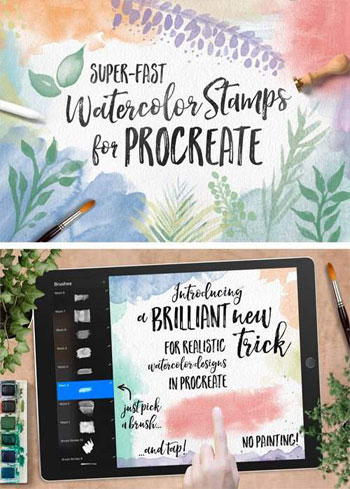 Watercolor-Stamps-for-Procreate