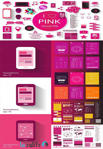 Pink-collection-117-vectors-set