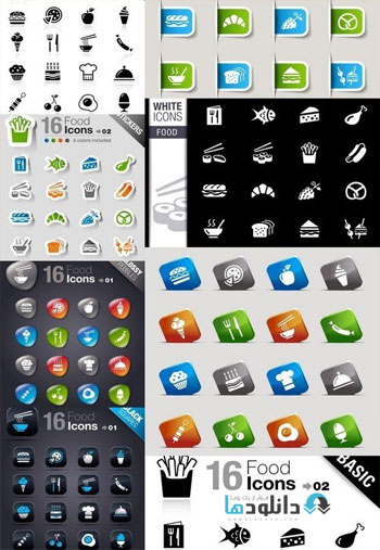 Stickers--Food-Icons