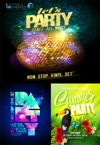 دانلود تصاویر وکتور Amazing ShutterStock Party Poster party time vector دانلود تصاویر وکتور Amazing ShutterStock Party Poster